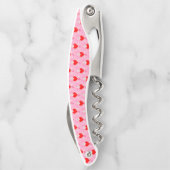 ヴァレンティーンズデイラブハートアクソロテパターン(の模様が)あるル ソムリエナイフ (裏面)