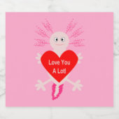 ヴァレンティーンズデイラブハートアクソロトル ビールラベル (シングルラベル)