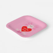 ヴァレンティーンズデイラブハートアクソロトル ペーパープレート (傾斜あり)