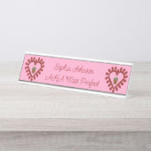 ヴァレンティーンズデイラブハートアコーンカスタム デスクネームプレート (正面)