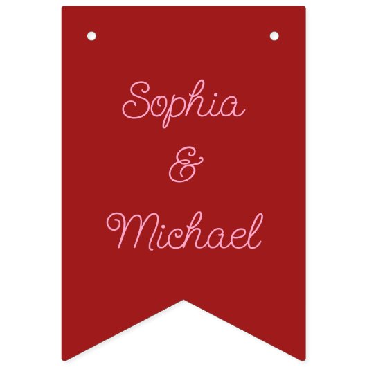 ヴァレンティーンズデイラブハートアコーン名前をカスタムする バンティングフラッグ (第2の旗)