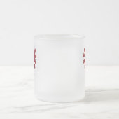 ヴァレンティーンズデイラブハートアコーン名前をカスタムする フロストグラスマグカップ (中央)