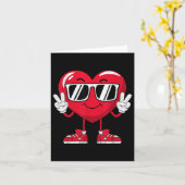 ヴァレンティーンズデイラブハート平和おもしろいボーイズ女の子K カード (黄色い花)