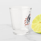 ヴァレンティーンズデイラブユーフォーエバーハンド書引用文 ショットグラス (左)