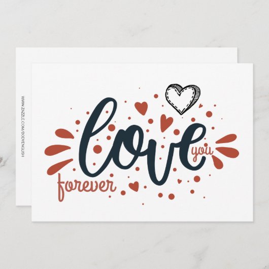 ヴァレンティーンズデイラブユーフォーエバーハンド書引用文 シーズンカード (正面/裏面)