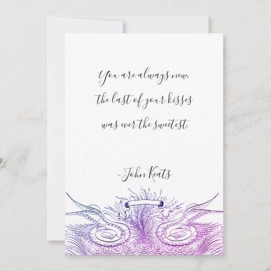 ヴァレンティーンズデイラブ引用文手書きスクリプト シーズンカード (正面)