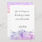 ヴァレンティーンズデイラブ引用文手書きスクリプト シーズンカード (正面/裏面)