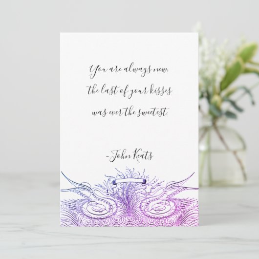 ヴァレンティーンズデイラブ引用文手書きスクリプト シーズンカード (スタンド正面)