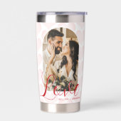 ヴァレンティーンズデイロマンチックカスタムアーチ写真 保温保冷タンブラー (左面)