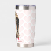 ヴァレンティーンズデイロマンチックカスタムアーチ写真 保温保冷タンブラー (背面)