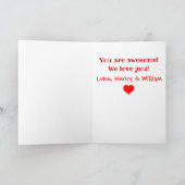 ヴァレンティーンズデイ最高のパパEver Kids写真 シーズンカード (内部)