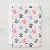 ヴァレンティーンズデイXOXO赤面パステルペットドッグフォト シーズンカード (裏面)