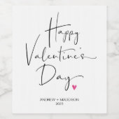 ヴァレンティーンズデー最高のフィアンセエバーギフトガールフレンド ワインラベル (シングルラベル)