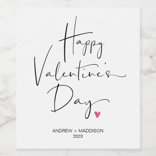 ヴァレンティーンズデー最高のフィアンセエバーギフトガールフレンド ワインラベル (シングルラベル)