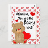 ヴァレンティーンズビーリー最高のハート ポストカード (正面/裏面)