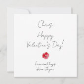 ヴァレンティーンズフラワーズとハートヴァレンティネス カード (裏面)