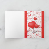 ヴァレンティーンズフロッグオンリリーパーソナライズされたパッドVa サンキューカード (内部)