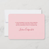 ヴァレンティーンズベビーシャワーサンキューカード サンキューカード (裏面)