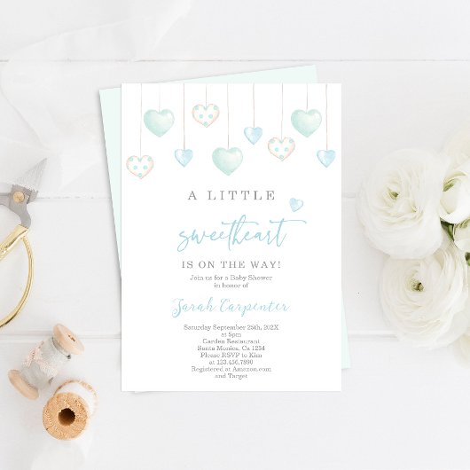 ヴァレンティーンズベビーシャワーボーイ招待状 招待状