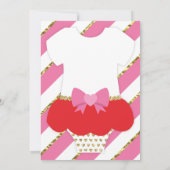 ヴァレンティーンズベビーシャワー招待状フェイクグリッター 招待状 (裏面)