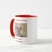 ヴァレンティーン最高のズ・デイ猫パパかわいい写真 マグカップ (正面左)