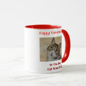 ヴァレンティーン最高のズ・デイ・キャット・ママかわいい写真 マグカップ (正面右)