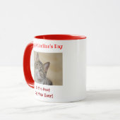 ヴァレンティーン最高のズ・デイ・キャット・ママかわいい写真 マグカップ (正面左)