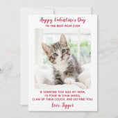 ヴァレンティ最高のンデイお母さカスタムんペット猫写真 シーズンカード (正面)