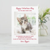 ヴァレンティ最高のンデイお母さカスタムんペット猫写真 シーズンカード (スタンド正面)