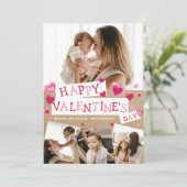 ヴァレンティ素朴ンフォトコラージュハートクラフト紙 シーズンカード (スタンド正面)