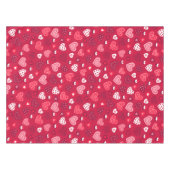 ヴァレンティ赤と白ンハートパターンテーブルクロス テーブルクロス (正面(横))