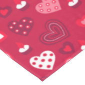 ヴァレンティ赤と白ンハートパターンテーブルクロス テーブルクロス (アングル)