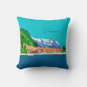 ヴァレンナレイクコモイタリアイラストレーショントラベル クッション (正面)