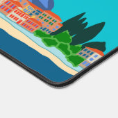 ヴァレンナレイクコモイタリアイラストレーショントラベル デスクマット (コーナー)