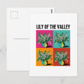ヴァレーのユリ 5月 誕生月 花 ポップアート ポストカード (正面/裏面)