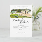 ヴァレーヒルファーム マサチューセッツ ウォーターカラー招待状 招待状 (スタンド正面)