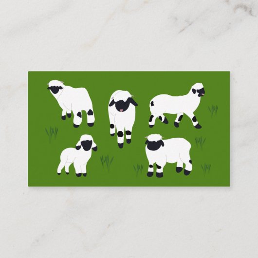 ヴァレーブラックノセシープ農家ウールファーム 名刺 (裏面)