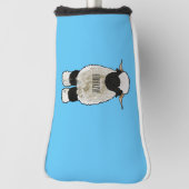 ヴァレーブラックノーズ羊の漫画イラストレーション ゴルフヘッドカバー (回転90)