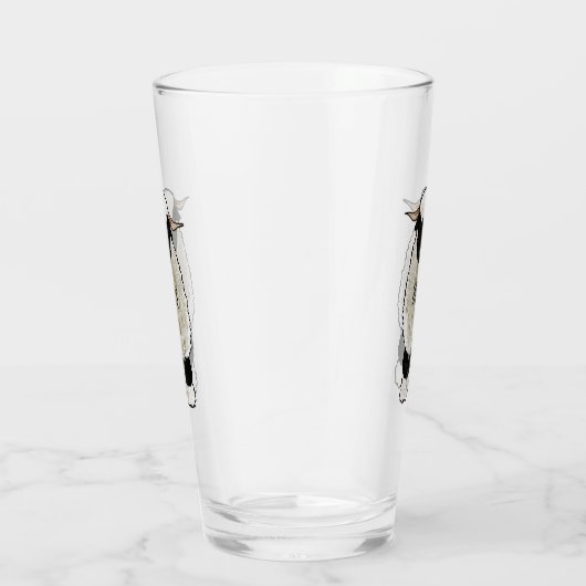 ヴァレーブラックノーズ羊の漫画イラストレーション タンブラーグラス (右)