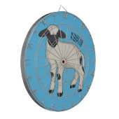 ヴァレーブラックノーズ羊の漫画イラストレーション ダーツボード (正面左)