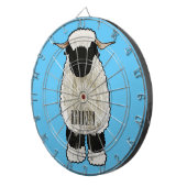 ヴァレーブラックノーズ羊の漫画イラストレーション ダーツボード (正面右)