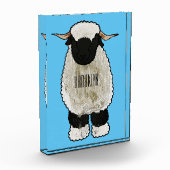 ヴァレーブラックノーズ羊の漫画イラストレーション フォトブロック (左)