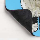 ヴァレーブラックノーズ羊の漫画イラストレーション マウスパッド (コーナー)