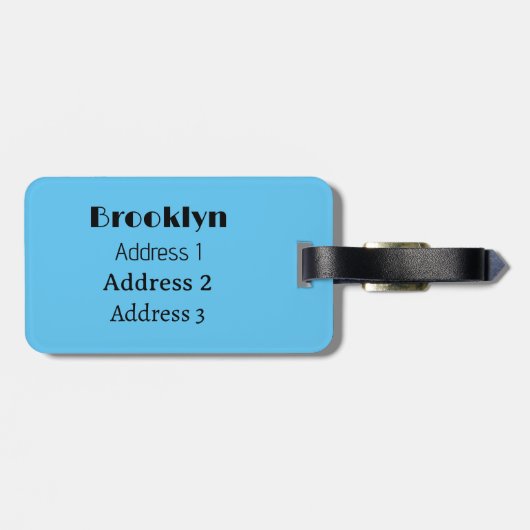 ヴァレーブラックノーズ羊の漫画イラストレーション ラゲッジタグ (裏面横)