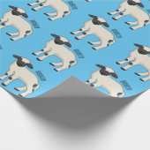 ヴァレーブラックノーズ羊の漫画イラストレーション ラッピングペーパー (角)