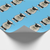 ヴァレーブラックノーズ羊の漫画イラストレーション ラッピングペーパー (角)