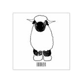 ヴァレーブラックノーズ羊の漫画イラストレーション ラバースタンプ (インプリント)