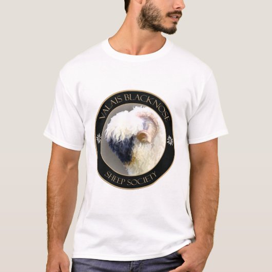 ヴァレー州Blacknoseのヒツジの社会のロゴのTシャツ Tシャツ (正面)