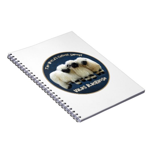ヴァレー州Blacknose -世界で最もかわいいヒツジ! ノートブック (右側)