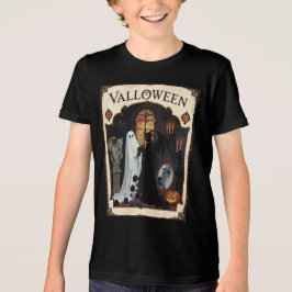ヴァロウィーンの儀式の幽霊とローブ姿の人物 トライブレンドTシャツ